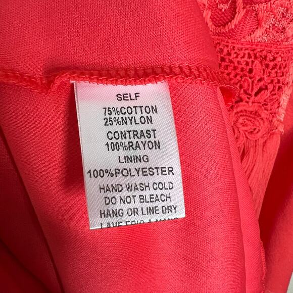 NEW Easel Babydoll Dress SMALL Empire Waist Lace V-Neck Bell Sleeve Mini Swing - Picture 10 of 10